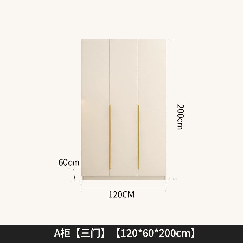Nordic solid wood wardrobe bedroom home modern simple one door to the top Internet celebrity wardrobe small apartment four or six door wardrobe