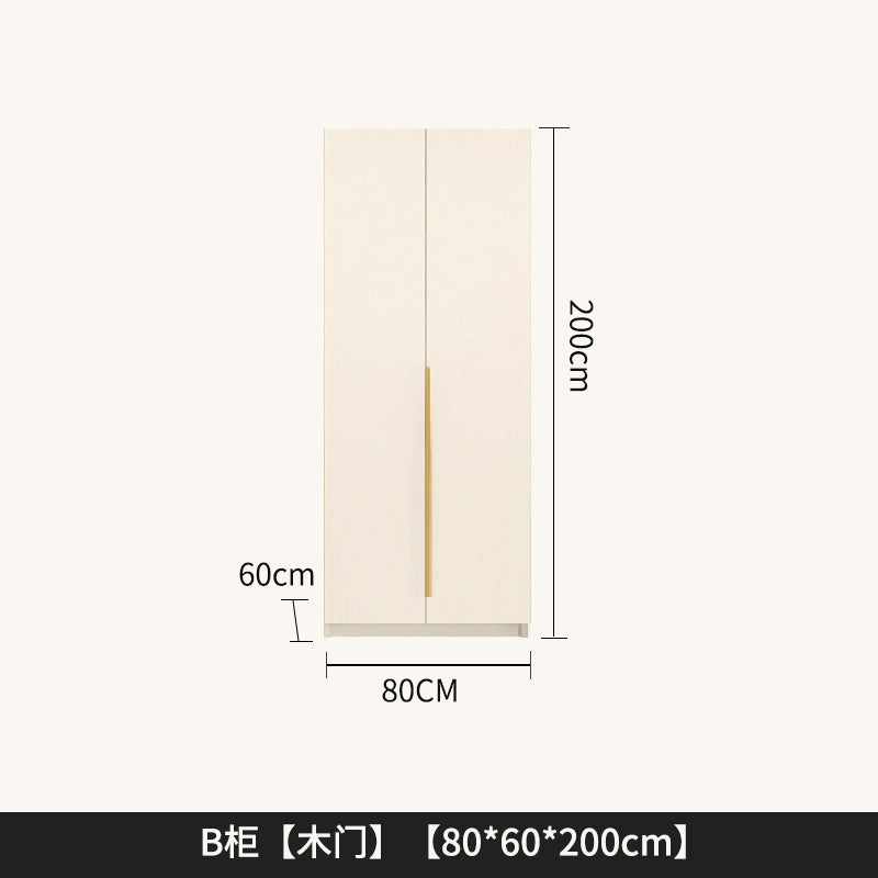 Nordic solid wood wardrobe bedroom home modern simple one door to the top Internet celebrity wardrobe small apartment four or six door wardrobe