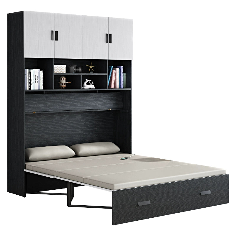Multifunctional invisible folding bed Modern office high-end nap Hidden simple wall bed Bookcase dual-purpose