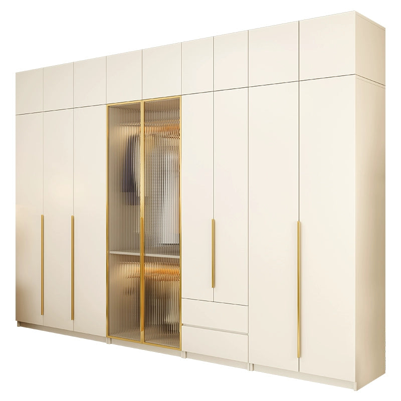 Nordic solid wood wardrobe bedroom home modern simple one door to the top Internet celebrity wardrobe small apartment four or six door wardrobe