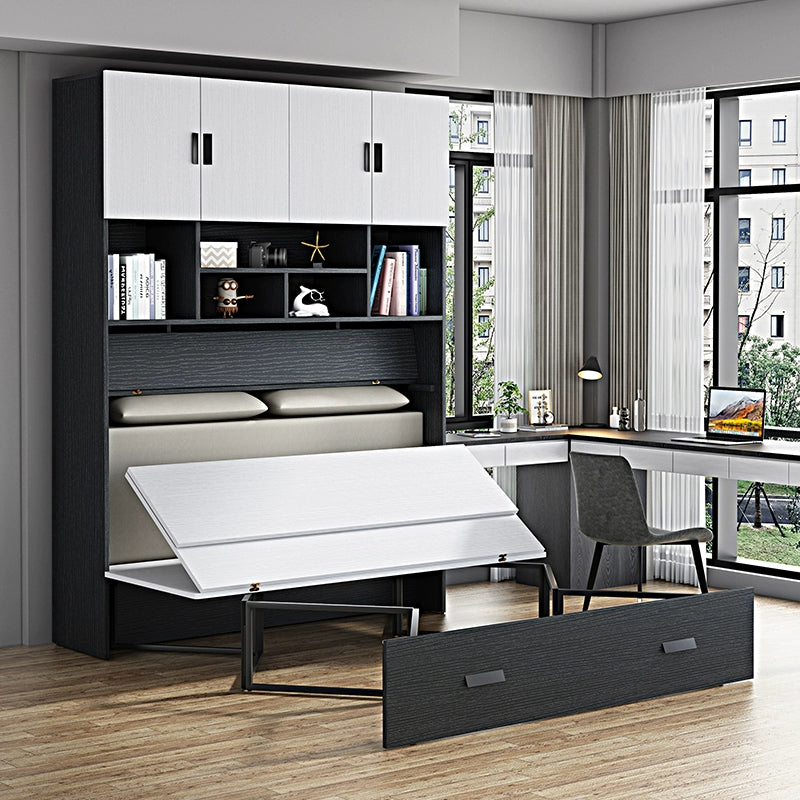 Multifunctional invisible folding bed Modern office high-end nap Hidden simple wall bed Bookcase dual-purpose